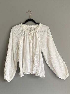 NWT Embroidered Gauze Shirt